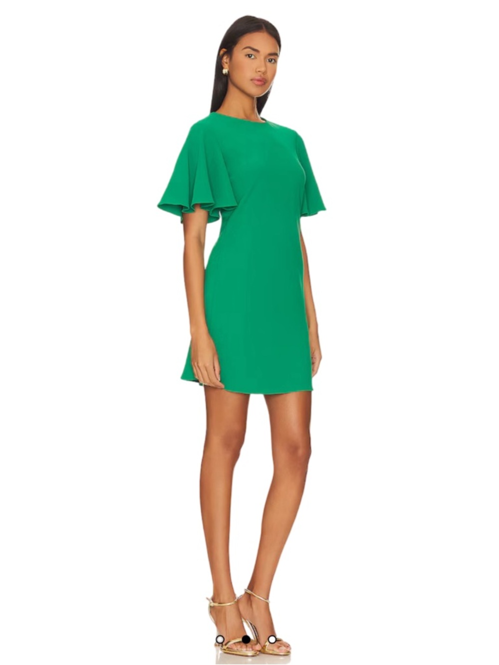Amanda Uprichard Julietta Mini Dress Green Back Cut-out Size S